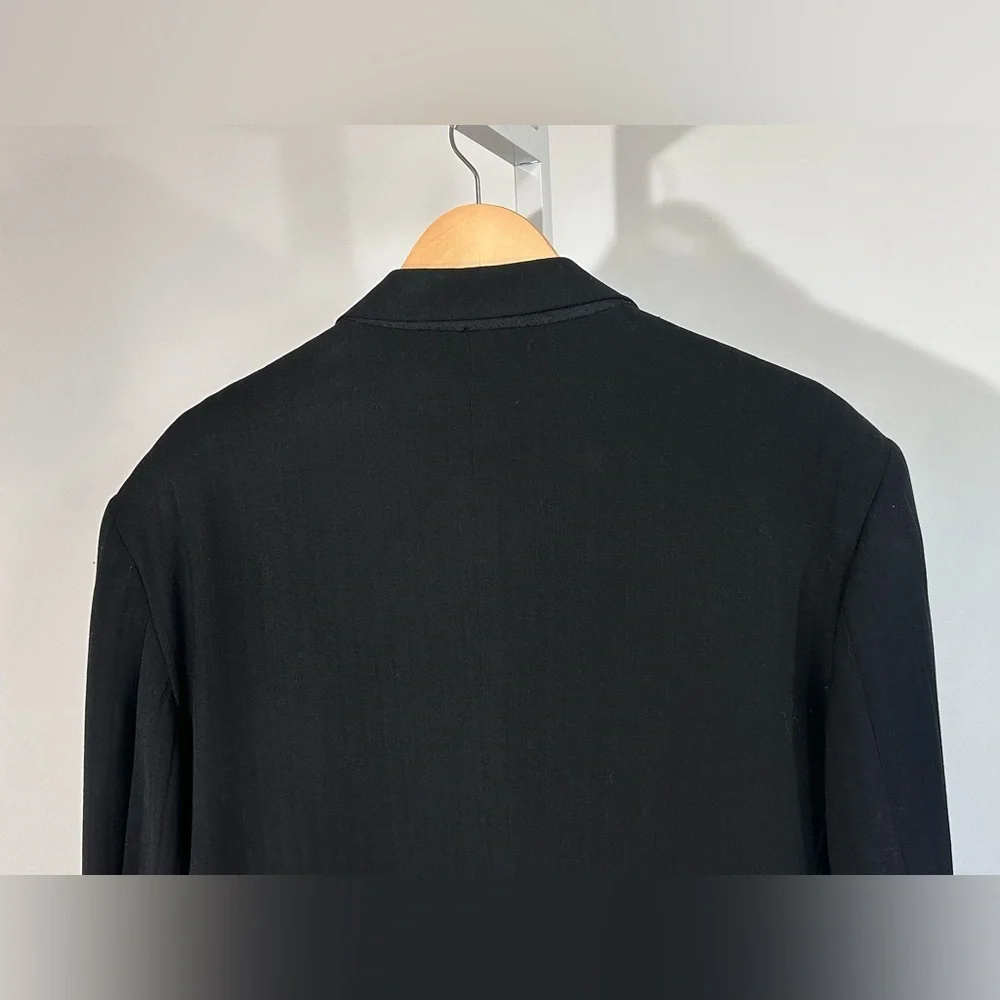 CHIAVARI Made in Italy Black Wool Blazer Classic Tailored 44R